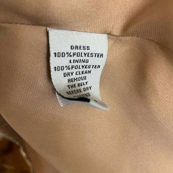 Eliza J Colorblock Fit & Flare Dress Coral White Navy Tan Size 6 - Picture 4 of 5